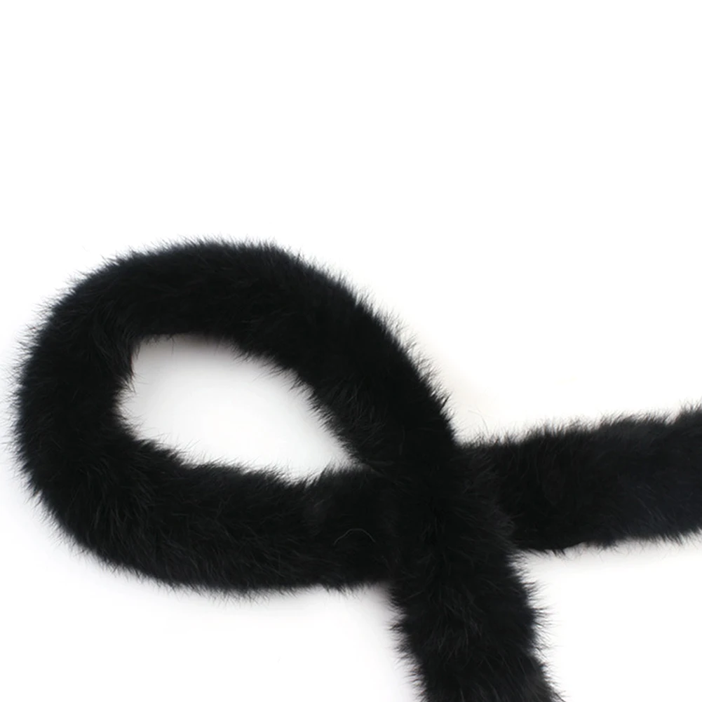 Лента из искусственного кроличьего меха пушистая отделка DIY домашний декор для шитья костюмов#734 - Цвет: Черный
