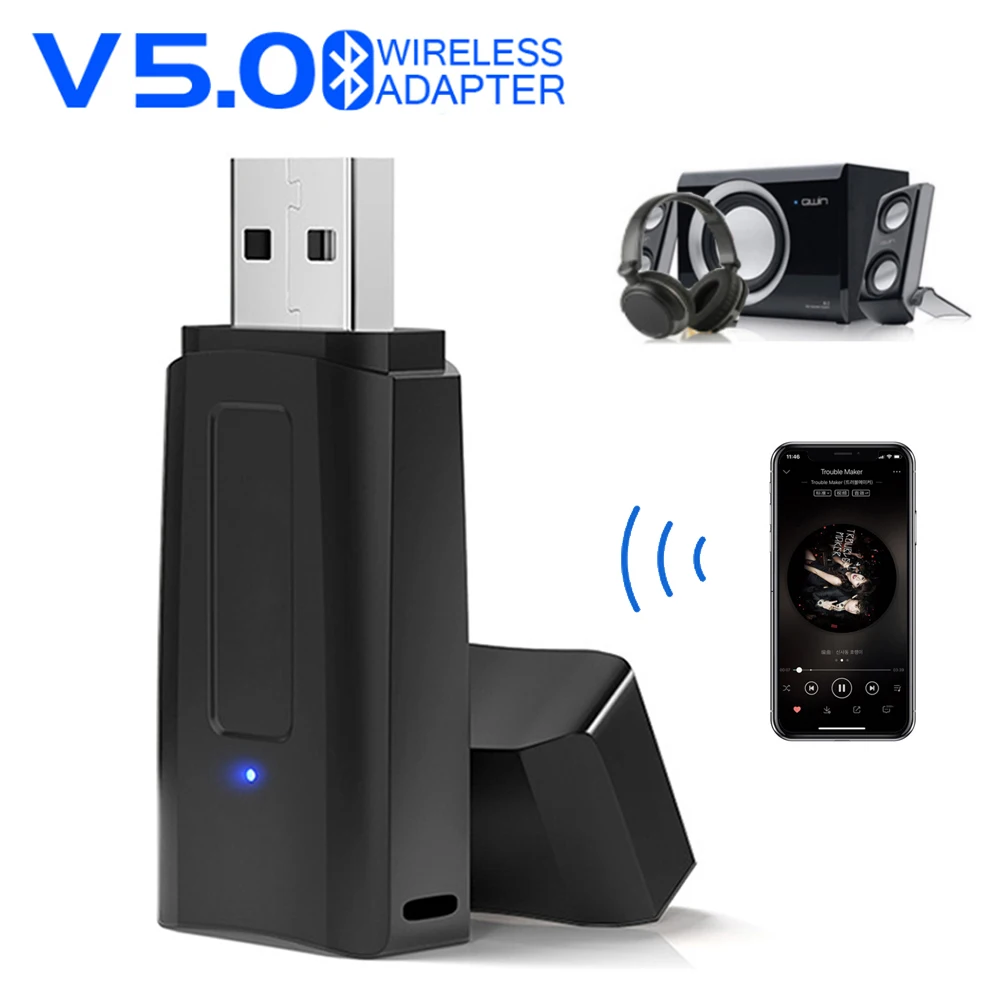 JINSERTA Автомобильный USB Bluetooth 5 0 аудио приемник Plug and Play 3 мм AUX адаптер Mp3 плеер для