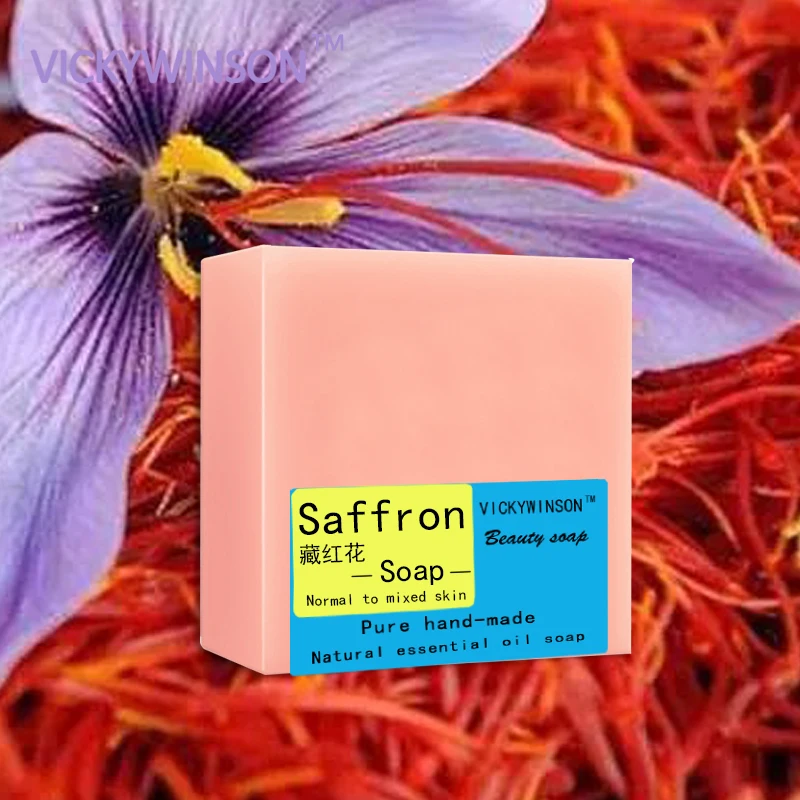 

VICKYWINSON Saffron handmade soap 100g Deep care for the skin Activation of aged cells Regenerative cell antioxidant soaps