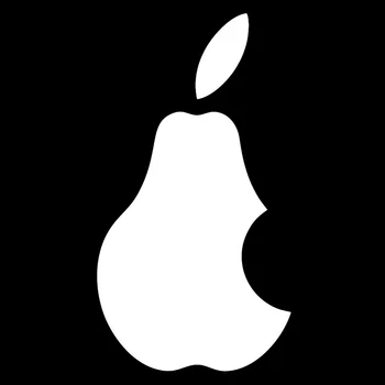 

15*8.1cm Pear NO apple Logo Vinyl Sticker Decal Die-Cut Car Laptop Be Different Cool Graphic Car Accessories