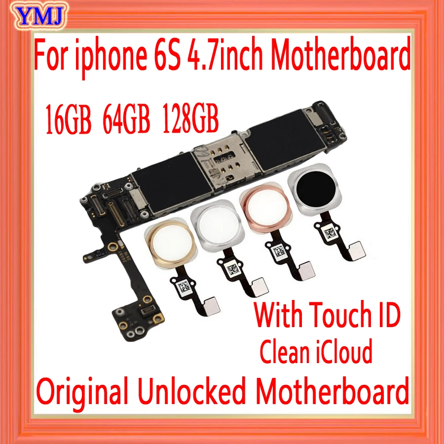 Материнская плата для iphone 6S с Touch ID оригинальная разблокированная материнская