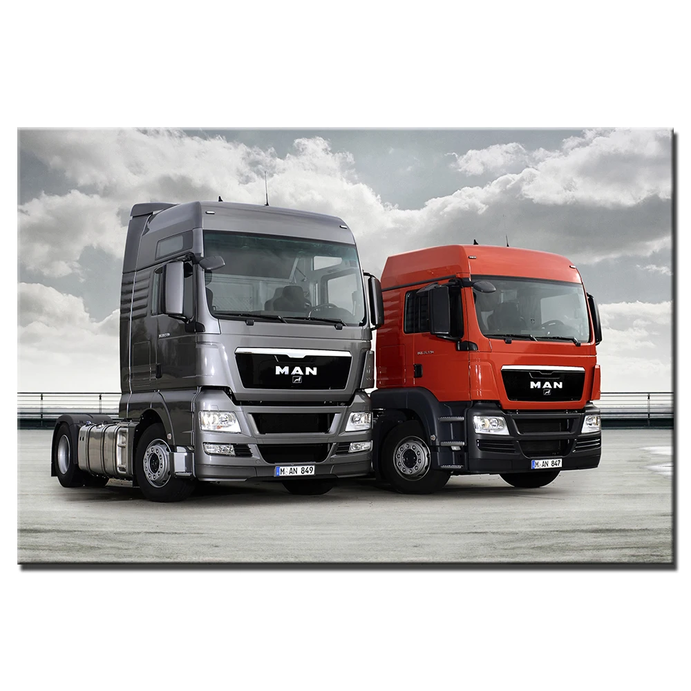 Постер MAN TGX с изображением грузовика для домашнего декора Настенная картина на