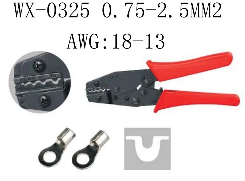 WX 0325 SV медные европейские обжимные плоскогубцы неизолированные клеммы и