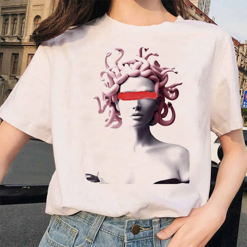 Футболка микеланжело ulzzang hands femme винтажная женская футболка в стиле Харадзюку 90s