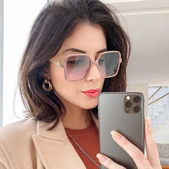 

Anti-Reflective Brands Design Fashion Square Frame Sunglasses Women Classic Retro Red Mirror Plastic Men Sun Glasses Uv400