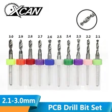 XCAN 10 шт. 2,1 мм до 3,0 мм PCB сверло Набор для сверления печатной платы твердосплавный станок с ЧПУ мини сверла