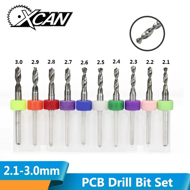 

HOT 10pcs 2.1mm to 3.0mm PCB mini drill Bit tungsten steel carbide for print circuit board cnc drill Bits Machine