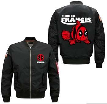 

Deadpool Francis Francis Bomber Flight Flying Jacket Winter thicken Warm Zipper Men Jackets Anime Men's Casual Coat
