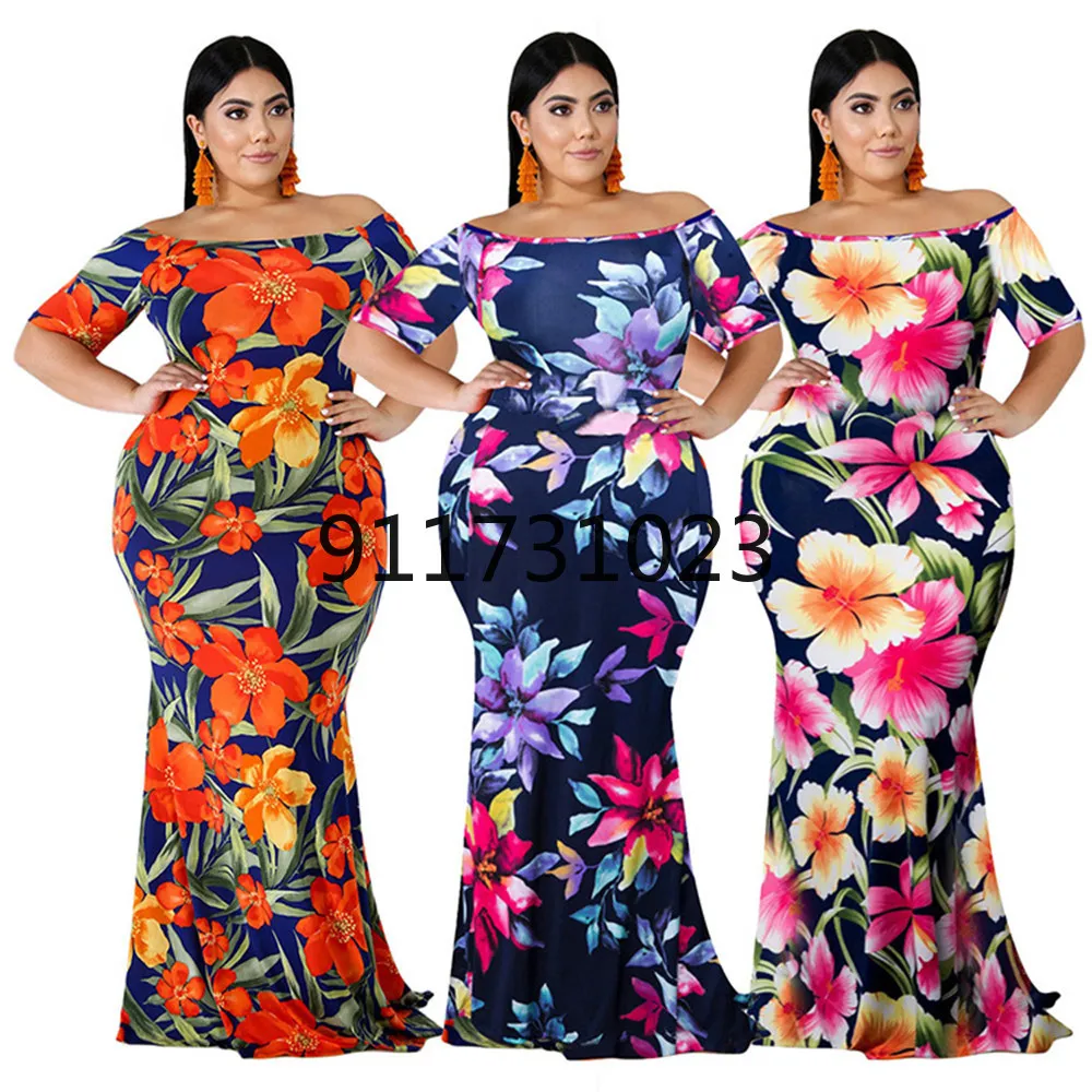 Plus Size Summer Women's Dress 4XL 5XL African Print Dresses For Women 2021 Elegant Ladies Evening Party Clothes | Тематическая