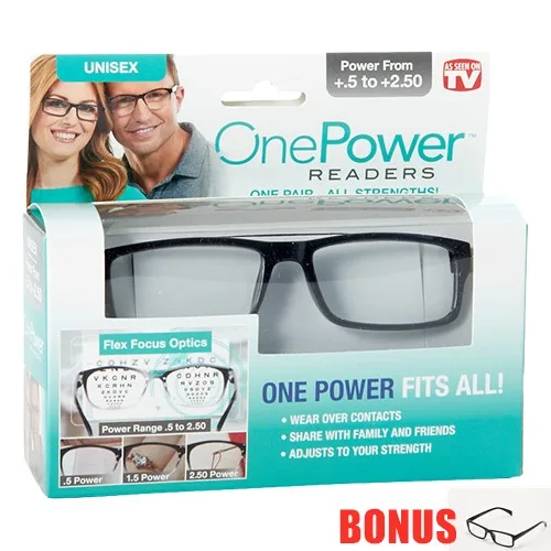 

2pcs/lot High Quality Original Fast Ship Black One Unisex Durable Power Auto Focus Bifocal Glasses Readers Ranges 0.5 to 2.5