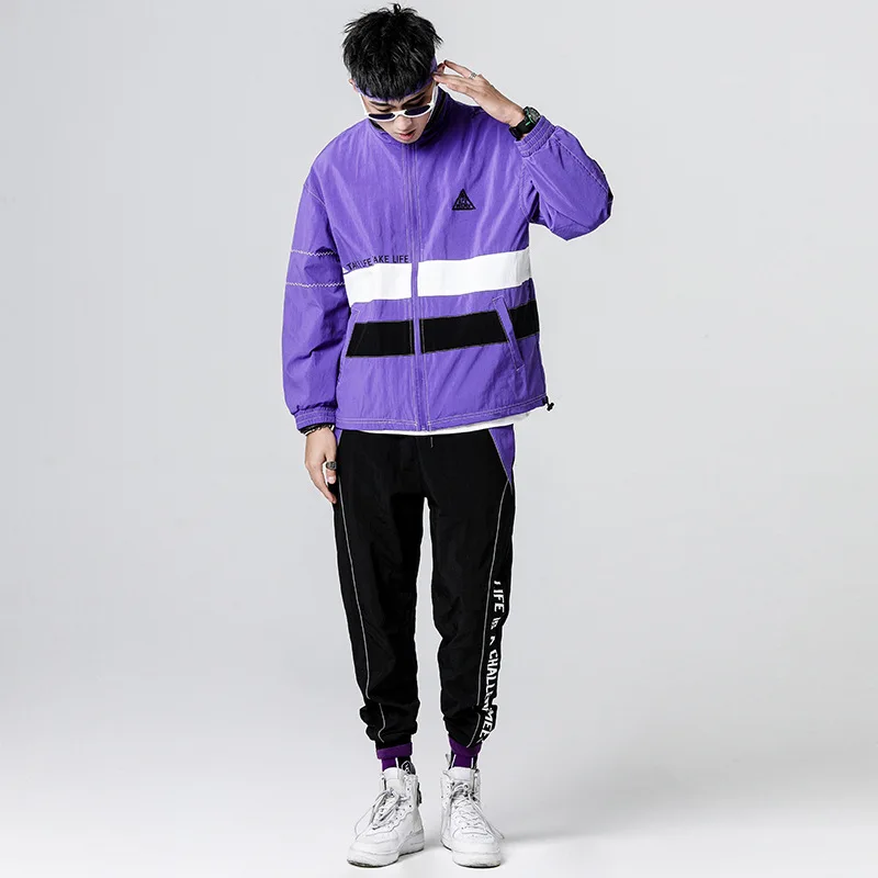 

Vertical Ze Produced 18aw National Trends Japanese-style Origional Stripes Joint Stand Collar Jacket Men's Fashion in Clothes Au