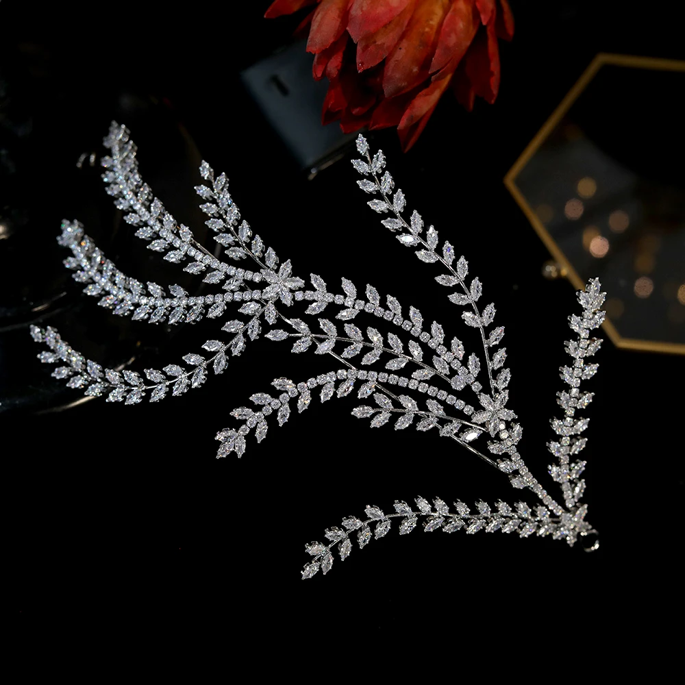 ASNORA Fashion Cubic Zirconia Bridal Headdress Wedding Hair Accessories Dinner Party Side Soft Hair Band Accessories A01031