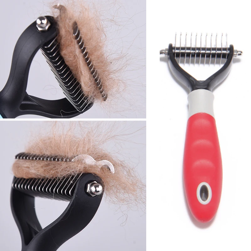 Hair Removal Comb for Dogs Cats Grooming Dematting Deshedding Brush Tool for Tangle Detangler Fur Trimming 1 Hair Removal Comb for Dogs Cats Grooming Dematting Deshedding Brush Tool for Tangle Detangler Fur Trimming 5