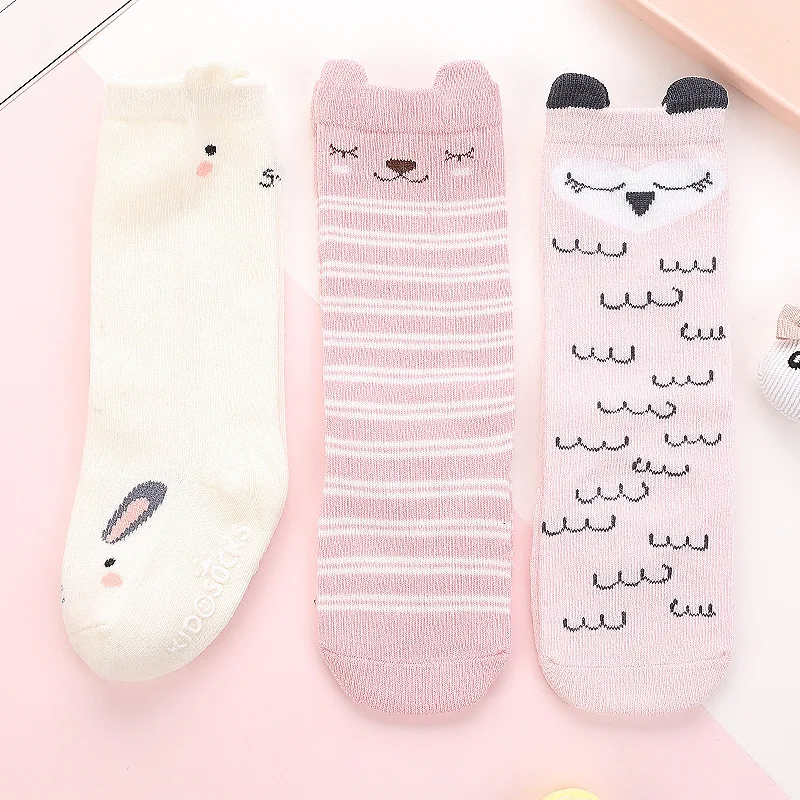 Mix U M MISM/ комплект из 3 предметов, рождественские носки для новорожденных детей 0-12 лет, мягкие хлопковые носки с мультипликационным принтом, осенне-зимние носки - Цвет: Mix U