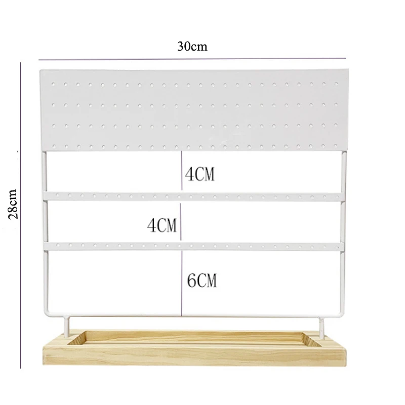 24/44/36/69/88/144 Earrings Holes Matel Jewelry Display Stand for Woman Earrings Pendant Bracelet Jewellery Rack Box Wholesale