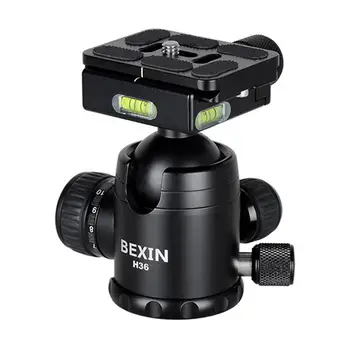 

H36 36mm 360 Horizontal Rotation Panoramic Tripod Ball Head Heavy Duty Loading 20Kg With Quick Releae Plate