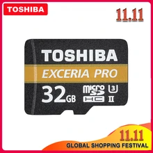 TOSHIBA Micro SD M501 EXCERIA PRO U3 карта памяти 32 Гб SDHC 64 Гб SDXC UHS-II класс 10 U3 4KHD скорость до 270 МБ/с./с tf карта
