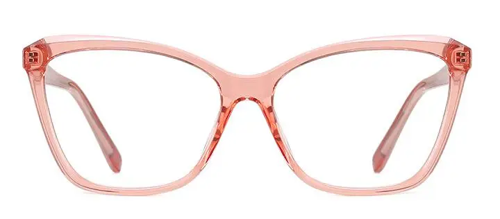 Pink Женские Дизайнерские Большие оправы кошачий глаз, стильные очки с пружинным шарниром TR90, оптические очки для близорукости-1,0-1,25-1,75 - Цвет оправы: Pink