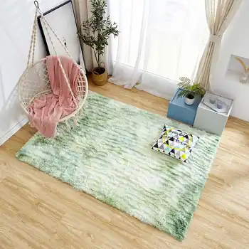 

New 50x80cm Carpet Tie Dyeing Plush Soft Carpets For Living Room Bedroom Anti-slip Floor Mats Bedroom Water Absorption Carpet Ru