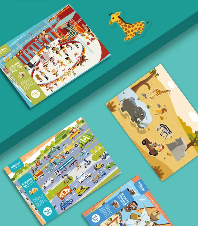 Новая многоразовая наклейка s Book стеклянная коллекция для детей Обучающие забавные игрушки для ребенка Подарочная чашка съемный коврик наклейка детский игровой продукт