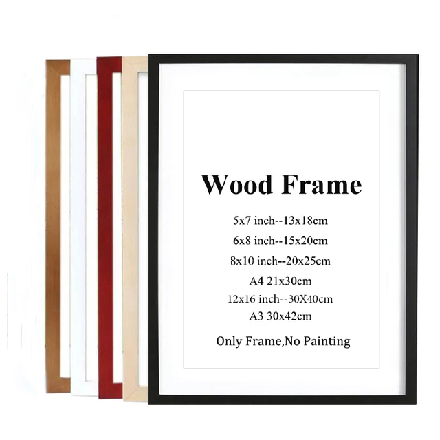 BLACK Picture Frame OAK WALNUT WHITE A1 A2 A3 A4 A5 Modern Poster Photo  Frames