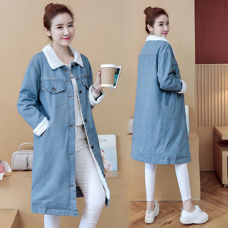 New Casual Oversized Jeans Denim Jacket Ladies Windbreaker Light Blue Female Winter Bomber Women Spring Autumn Coat |