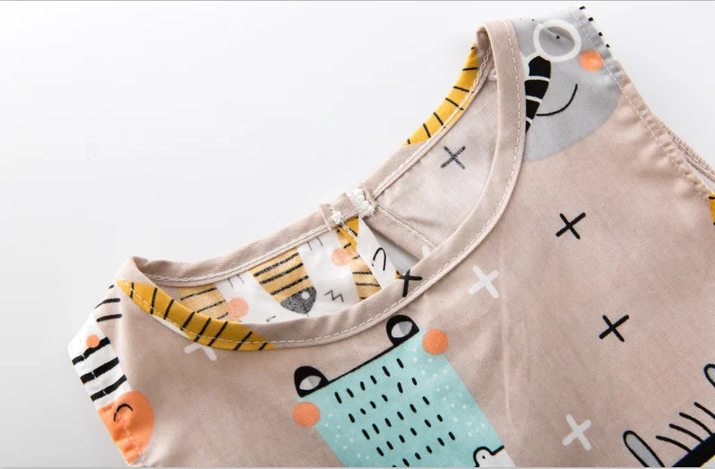 2020 new arrival girls dress baby girls cartoon pattern sleeveless dresses