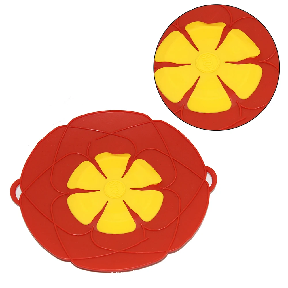 Useful Multi-function Cooking Tools Flower Cookware Parts Green Silicone Boil Over Spill lid Stopper Oven Safe For Pot/Pan Cover