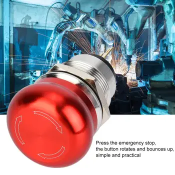 

Switch Button 20 Pcs Emergency Push Button 1 NO 1 NC Self Lock Rotate Button IP65 IK08 440V 10A rotary switch