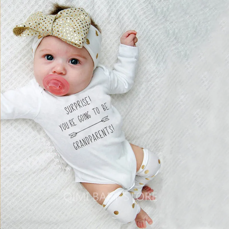 SurpriseYoureGoingToBeGrandparentsBabyRompersPregnancy