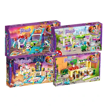 

New Girl Series Toys Swing Supermarket Restaurant Compatible Friends 41337 41362 41372 41379 Building Blocks Toys for Kids Gift