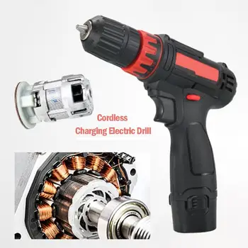 

Electric Screwdriver 12V 18-gear Torsion Regulation Overcurrent Protection Wireless Rechargeable Mini Drill Power Driver Drill