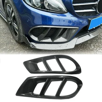 

Carbon Fiber Front Bumper Grill Frame Fog Light Cover Trim For Mercedes Benz W218 CLS260 CLS320 CLS400 2015-2017