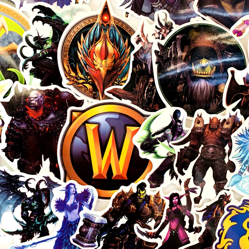 50 шт. Aliauto World of Warcraft, племенная наклейка для рюкзака на колесиках, ПВХ, скейтборд, мотоциклетный шлем, аксессуары для автомобиля