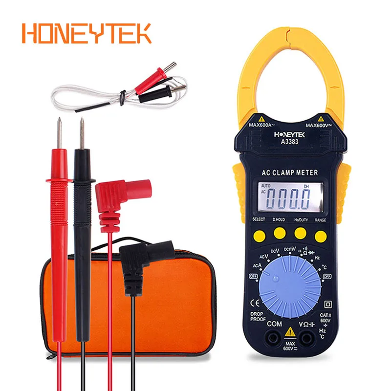 Портативный цифровой токоизмерительный зажим HONEYTEK измеритель