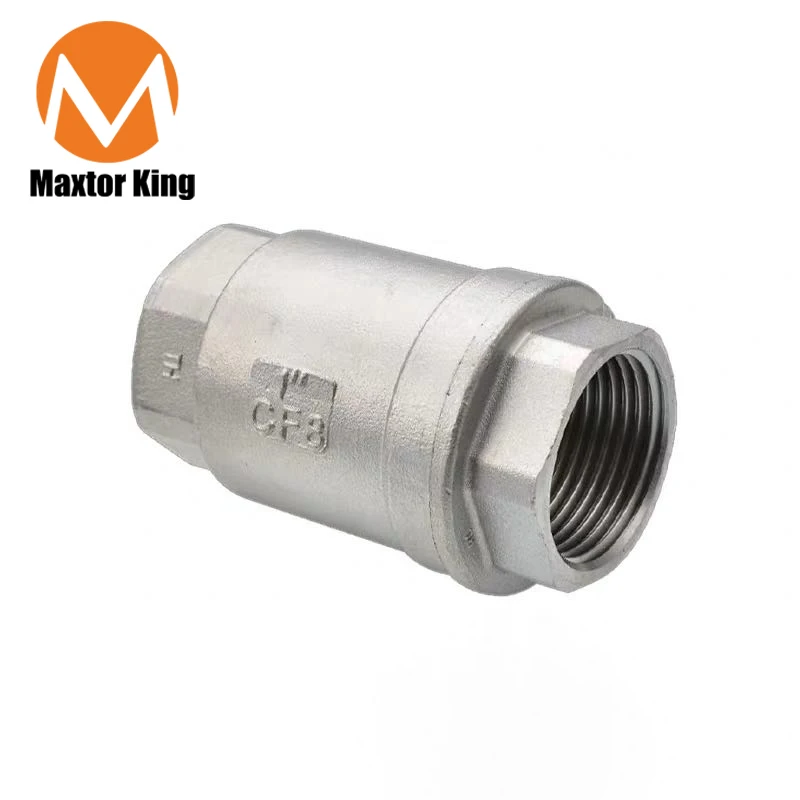 

MK Stainless Steel SS304 vertical lift In Line Spring Check Valve DN15 DN20 DN25 DN32 DN40 DN50