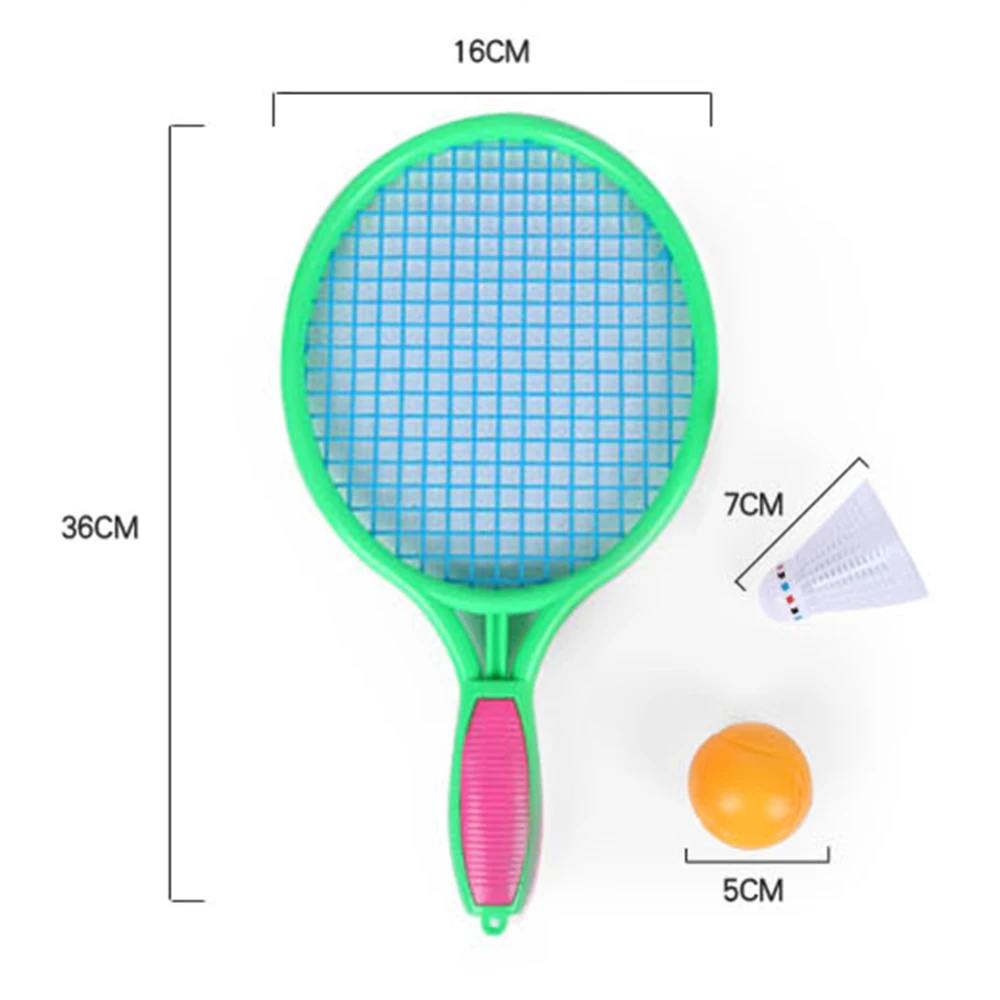 Набор для бадминтона для детей с 2 ракетами, мячом и птичкой, теннисная ракетка для детей, игровые Игрушки для пляжа