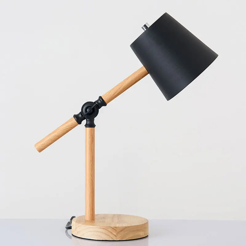Скандинавская цельная древесина настольные лампы для гостиной деревянные