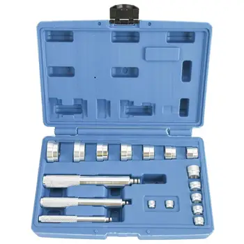 

17Pc Aluminium Wheel Bearing Race & Seal Bush Driver Set Garage Tool Kit w/Case