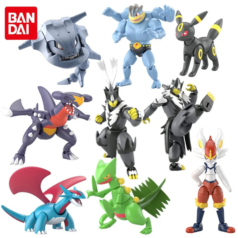 Bandai SHODO 4 Series Assembly Model Pokemon Anime Figures Machamp Garchomp Umbreon Cinderace