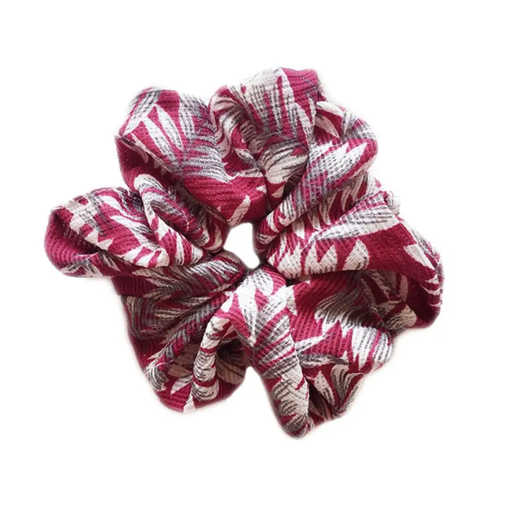 017 1pcs Vintage Scrunchies Lady Stretch Chiffon Scrunchie Women Elastic Hair Bands Girls Headwear Floral Hair - Цвет: 017