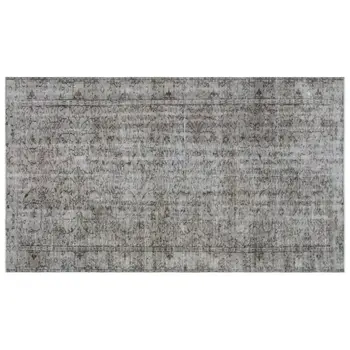 

Handmade Gray Vintage Overdyed Turkish Area Rug 159 X275 Cm-5'3''X9'0''