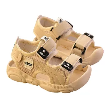 

Summer new children barefoot sandals boy soft bottom beach shoes anti-kick protection head toddler sneakers sandals