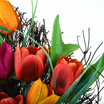 

Tulips Wreath Wreath Garland 30CM Flower Tulip Art Decoration Garden Home