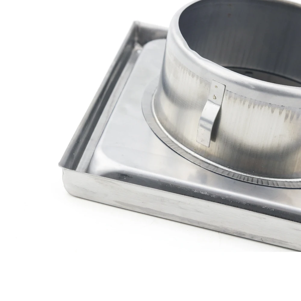 Air Vent Grille 100/125/150mm Stainless Steel Air Vent Duct Grill Wall Square Bathroom
