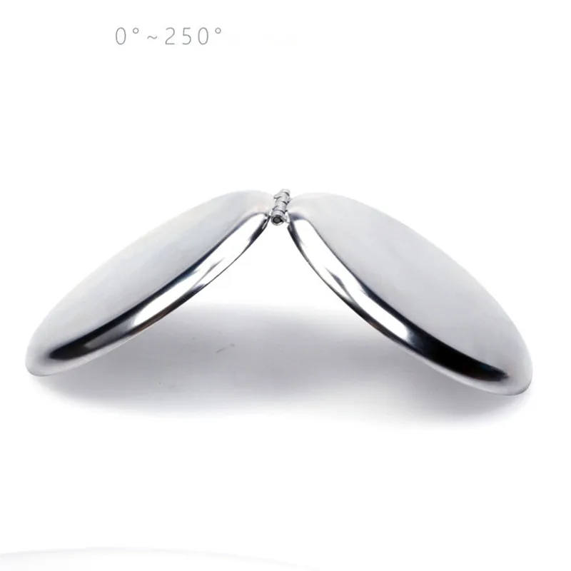 Metal make up mirror can t break small mirror Mini double fold mirror portable small mirror 5