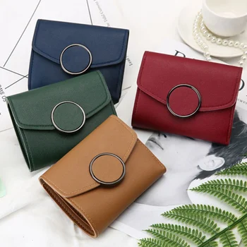 

Fashion Women Wallet Casual Solid Small Short Wallet Fashion Female Mini All-match Portable Hasp Small Wallet 2019
