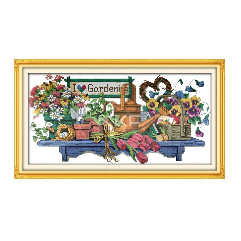 Набор для вышивки I Love Garden Joy Sunday ткань с принтом DMC 11CT 14CT наборы крестиком сделай