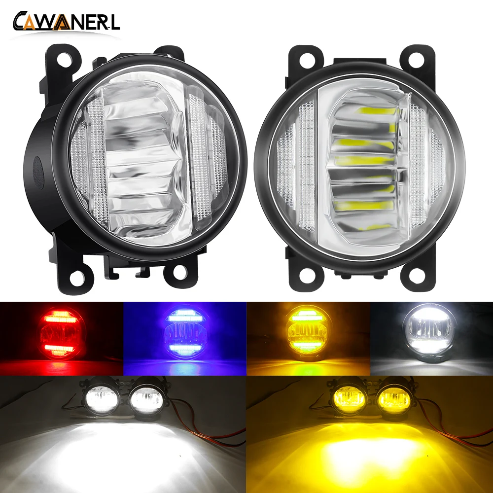 2in1 Car Led Fog Light + Daytime Running Light 12v For Opel Astra Corsa