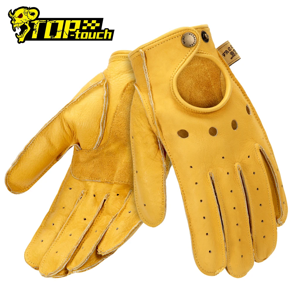 Новинка мужские мотоциклетные перчатки из натуральной овечьей кожи для